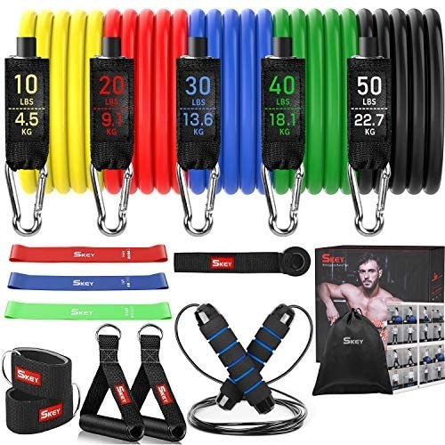 Bande élastique Fitness – 8 Niveaux De Résistance – 90 Cm – Yoga, Pilates, Musculation – Grise
