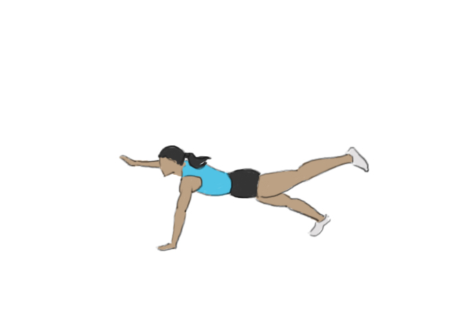 Levées de jambes / bras alternées