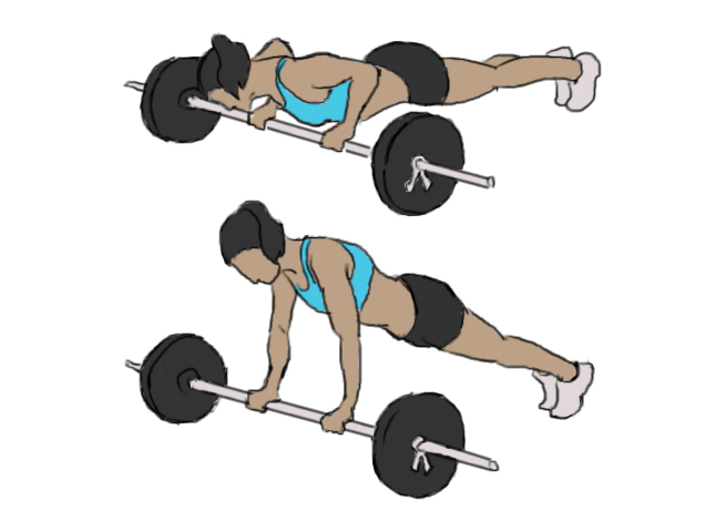 Pompes sur barre