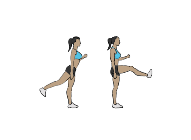 Leg swings en avant