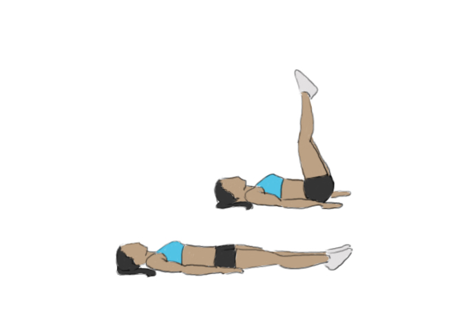 Montée de jambes couché