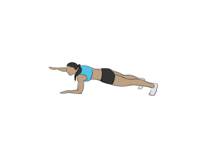 Planche bras levé