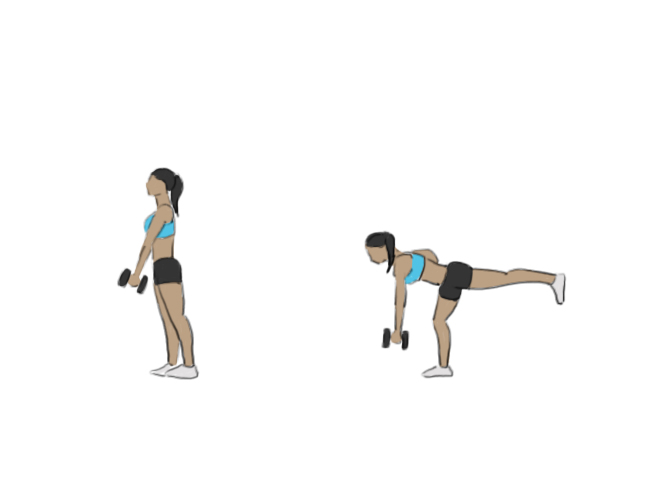 Deadlift roumain à une jambe