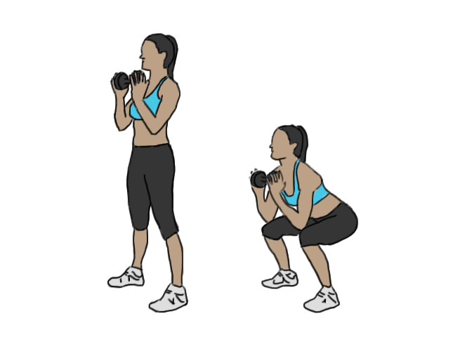 Squat avec haltère