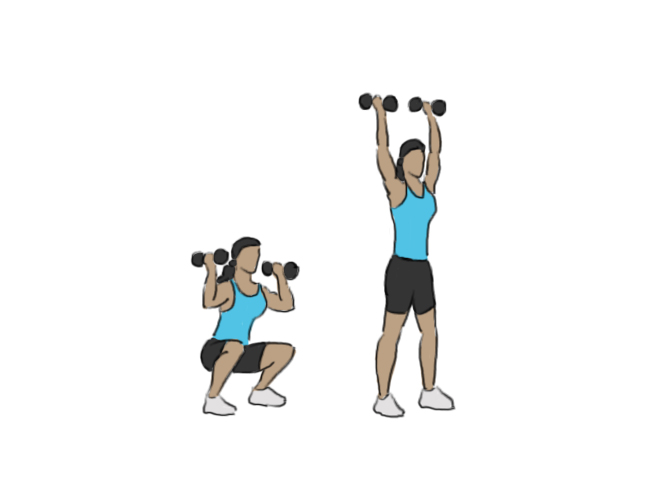Squat avec développé militaire