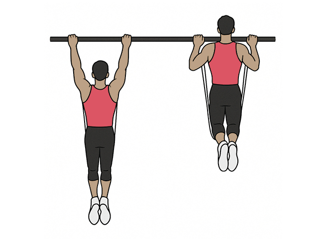 Tractions pronation à l'élastique