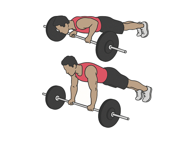 Pompes sur barre