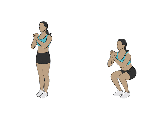 Squat jambes serrées