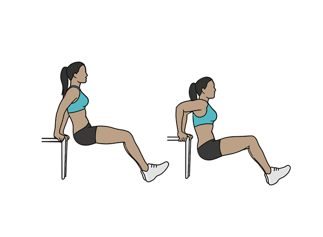 Dips avec un banc / une chaise