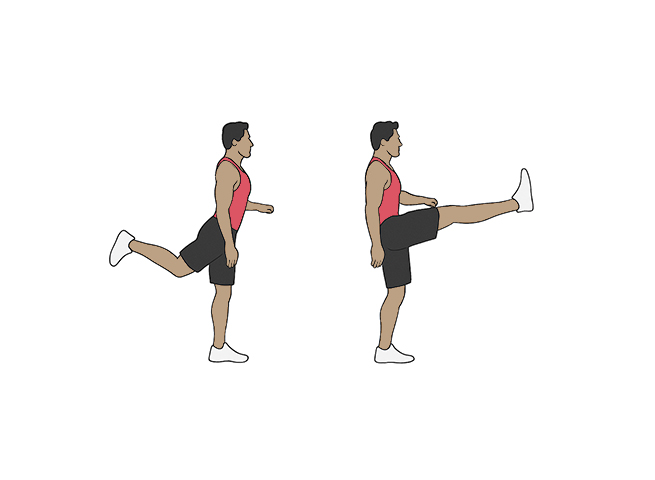 Leg swings en avant
