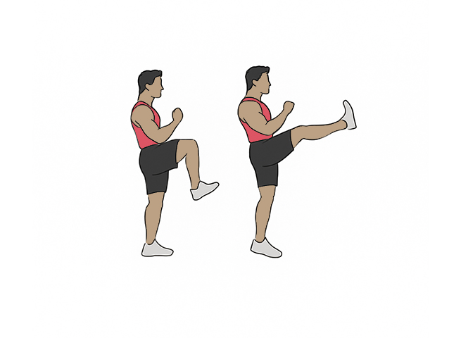 Coups de pieds en avant