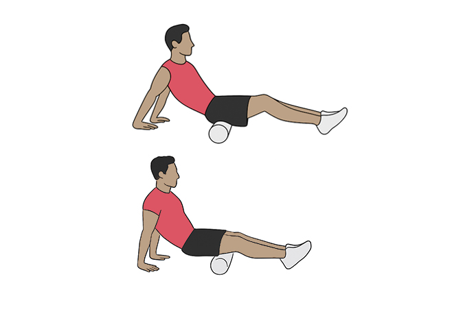 Massage des ischios au rouleau