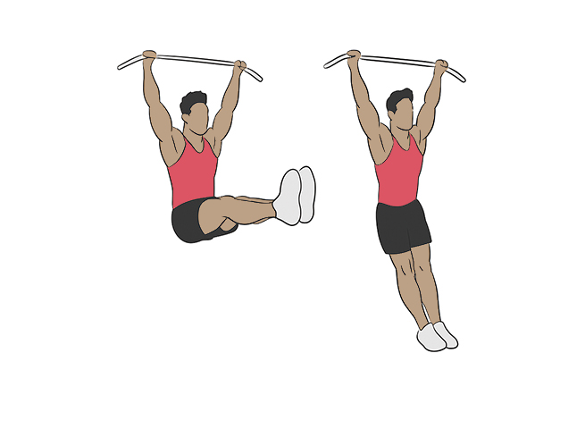 Montée de jambes suspendu