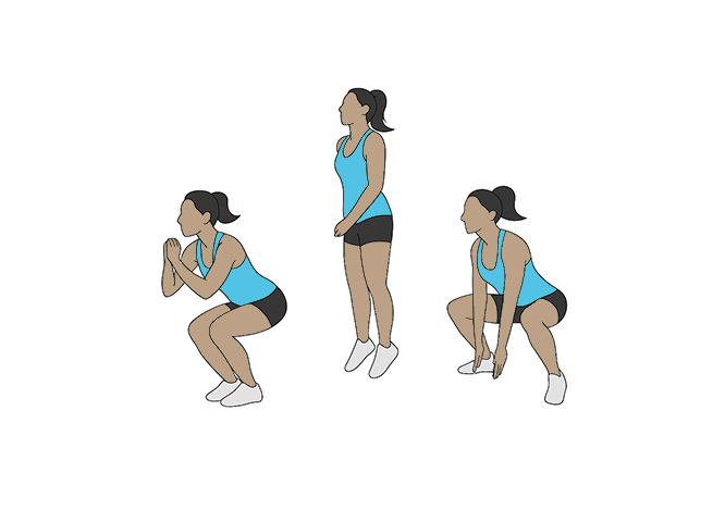 Squat sauté joint/écarté