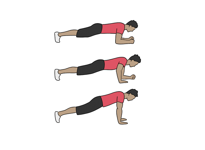 Gainage bas à haut