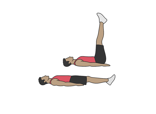Montée de jambes couché