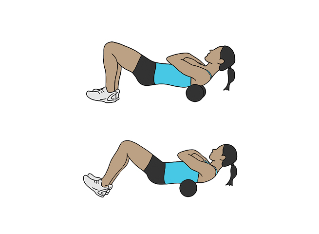 Massage du grand dorsal au rouleau