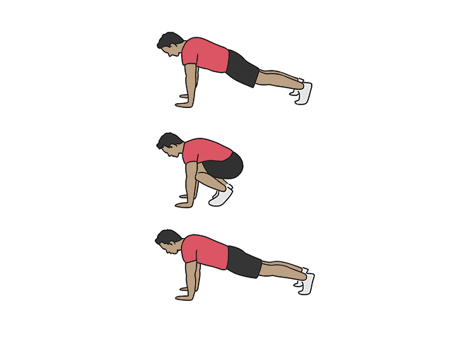 Alpiniste pieds joints