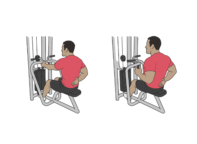 Tirage horizontal à la machine à un bras
