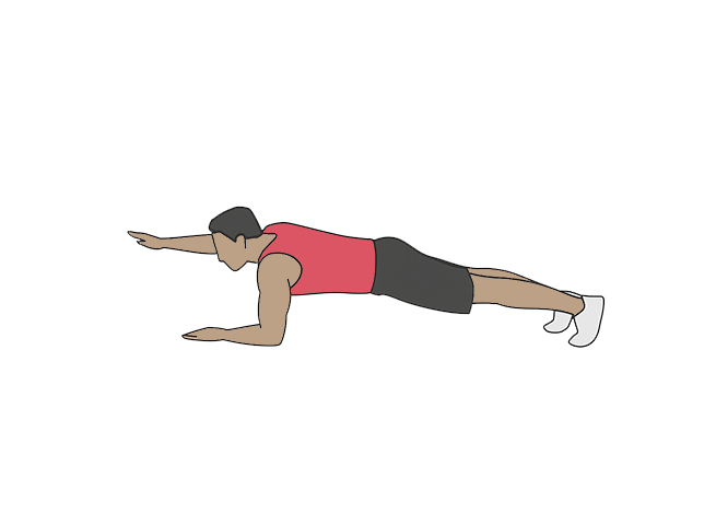 Planche bras levé