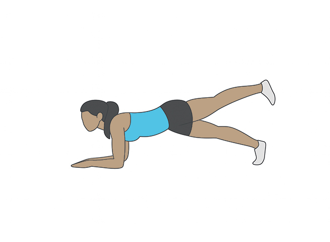 Planche jambe levée