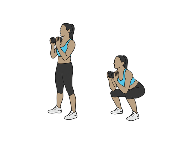 Squat avec haltère
