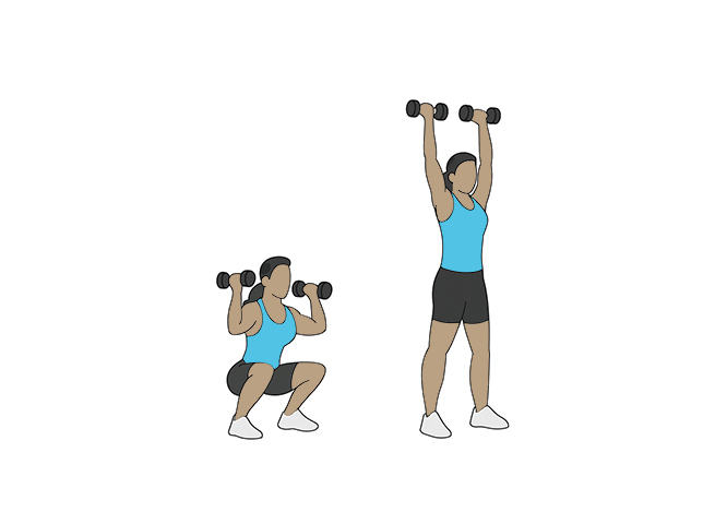 Squat avec développé militaire