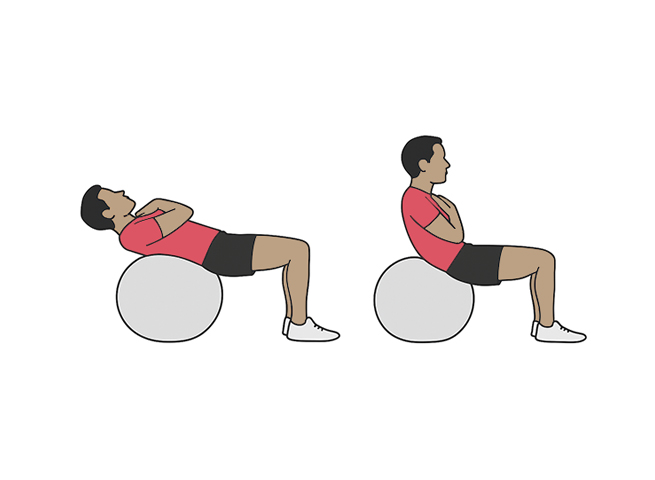 Crunch sur Swiss ball